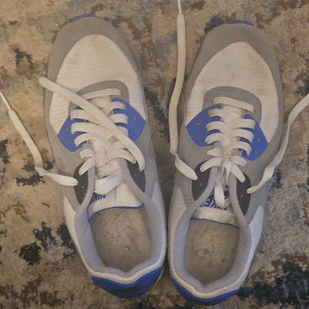 Nike White and Blue Athletic Shoes